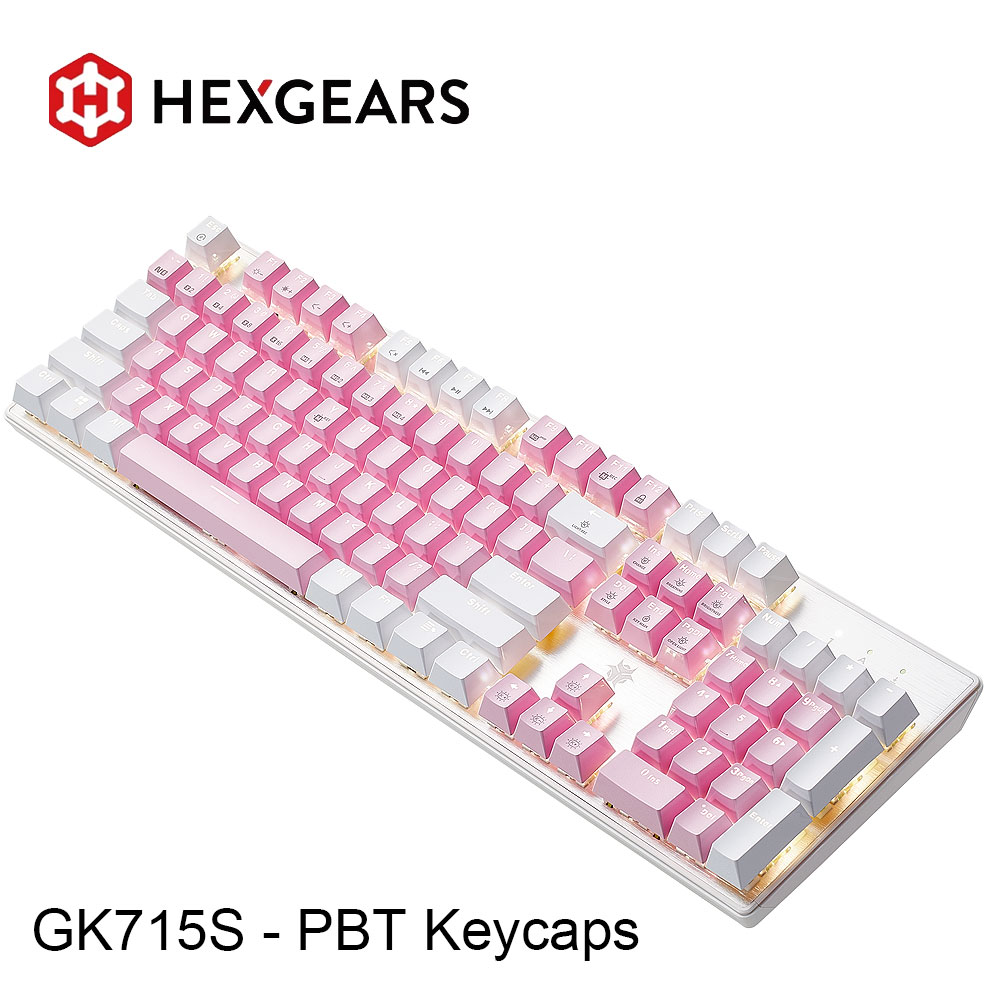 Gaming Keyboard And Mouse Wireless - HEXGEARS GK715S Keyboard Mekanik 104 Tombol