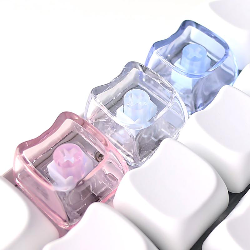 Keyboard Gaming Transparent - 10 Buah Keycap Transparan Berbentuk Kucing