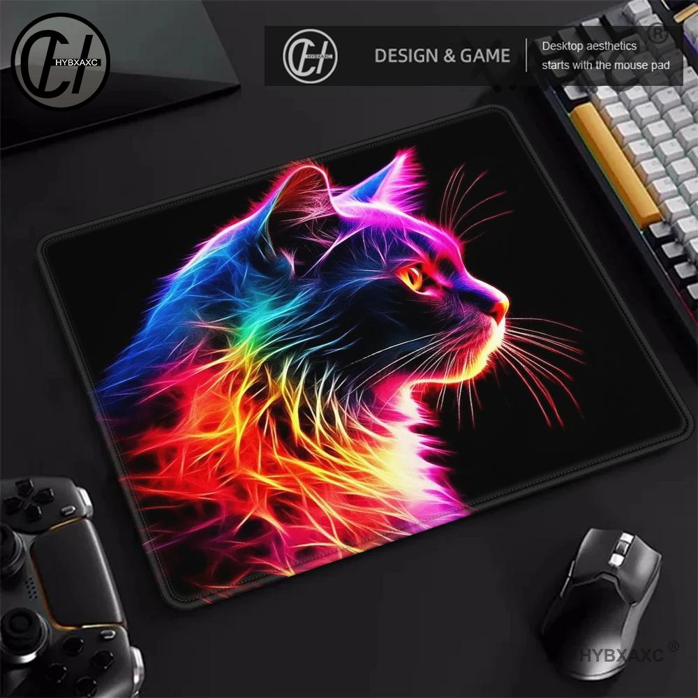 Gaming Keyboard And Mouse Wireless - Alas Mouse Kecil Bergambar Kartun Kucing