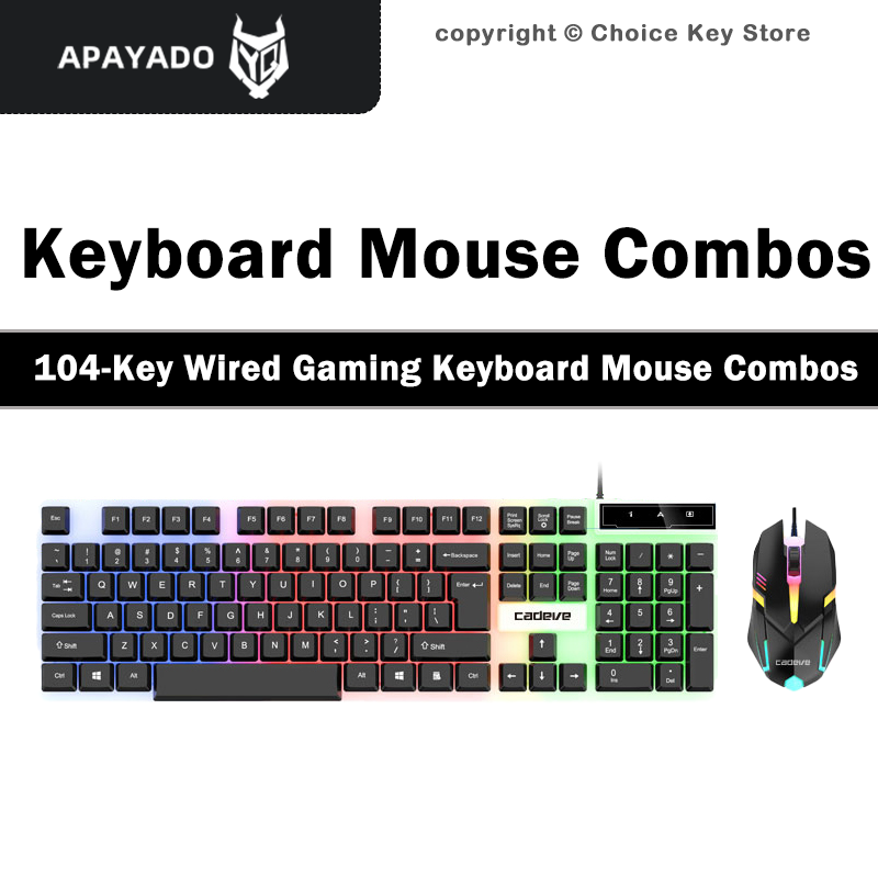 Gaming Keyboard And Mouse Set - APAYADO LDK9122 Set Keyboard dan Mouse