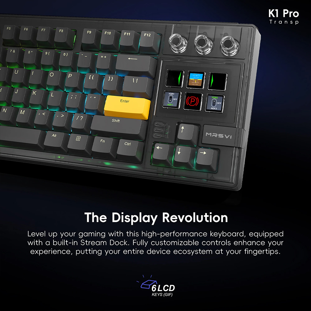 MRSVI K1 PRO V-K87 Keyboard Ga - Keyboard Gaming Transparent ulasan dan harga